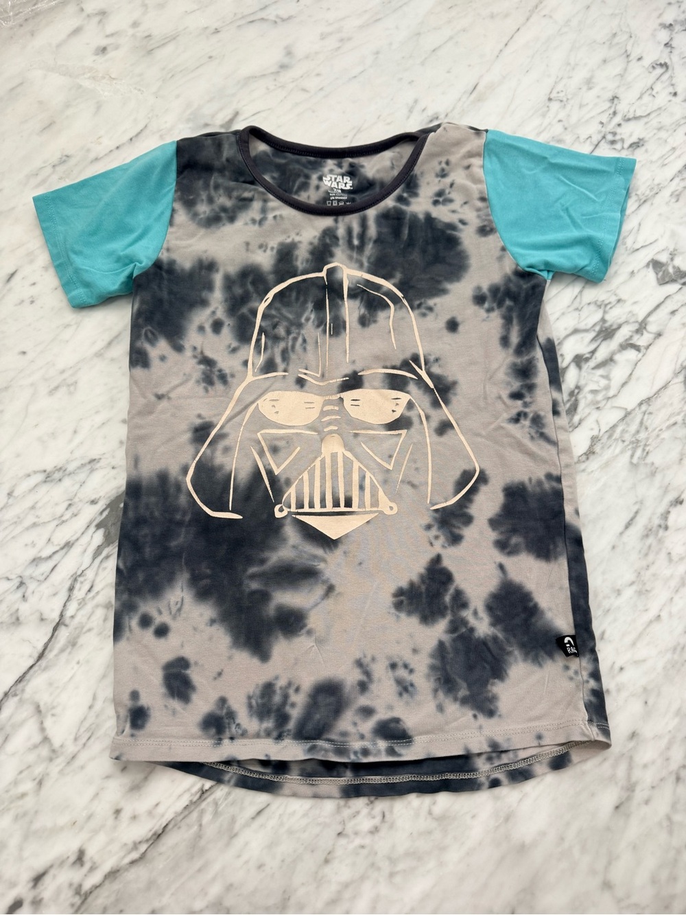 Rags Star Wars Kids' Tie Dye Darth Vader Tee Shirt Size 7 / 8